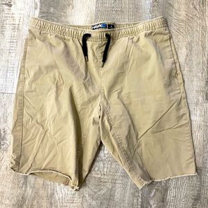 Khaki Drawstring Shorts